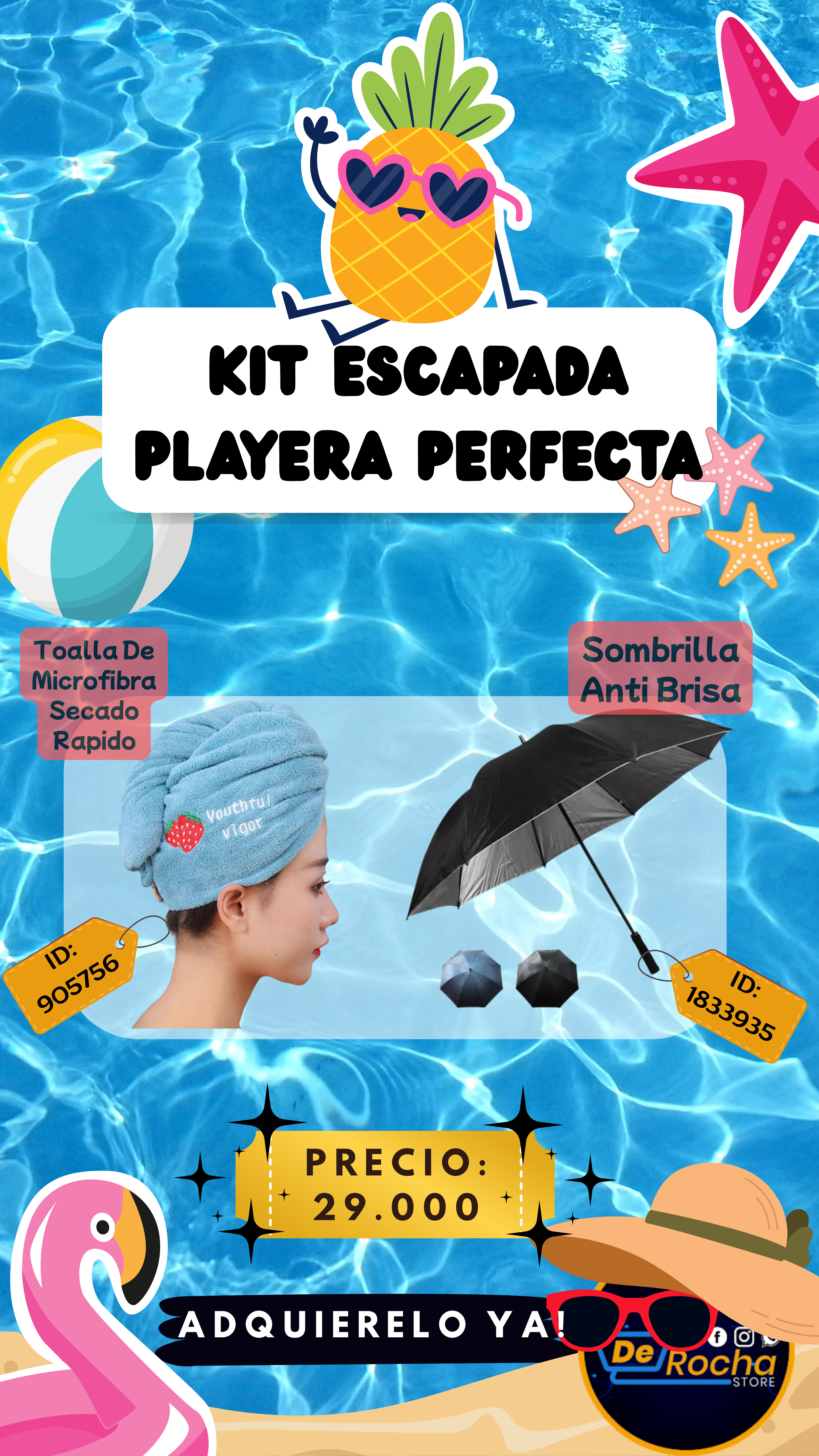 Kit escapada playera perfecta